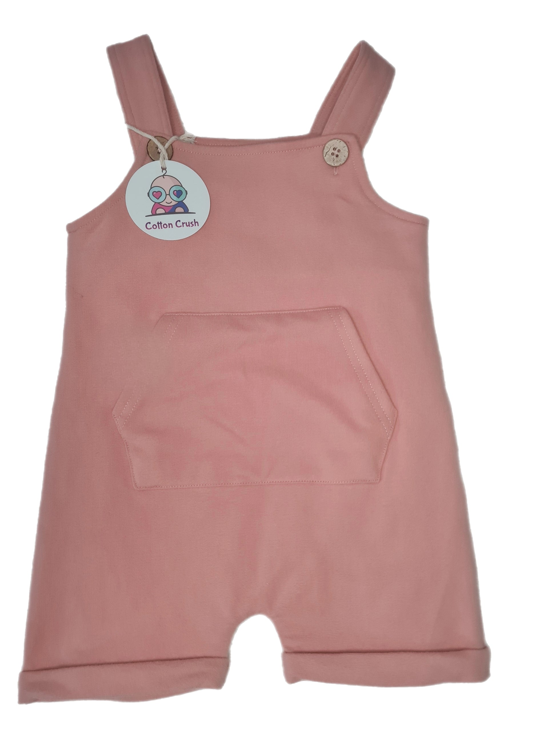 Organic Cotton Dungarees Pink