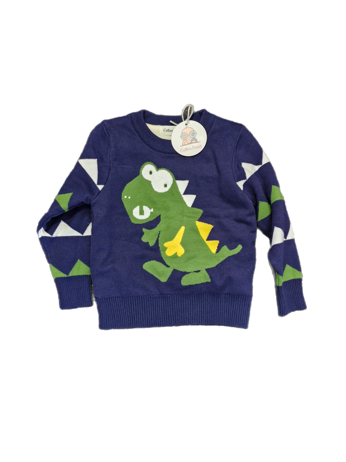 Dinosaur Knitted Crewneck Sweatshirt