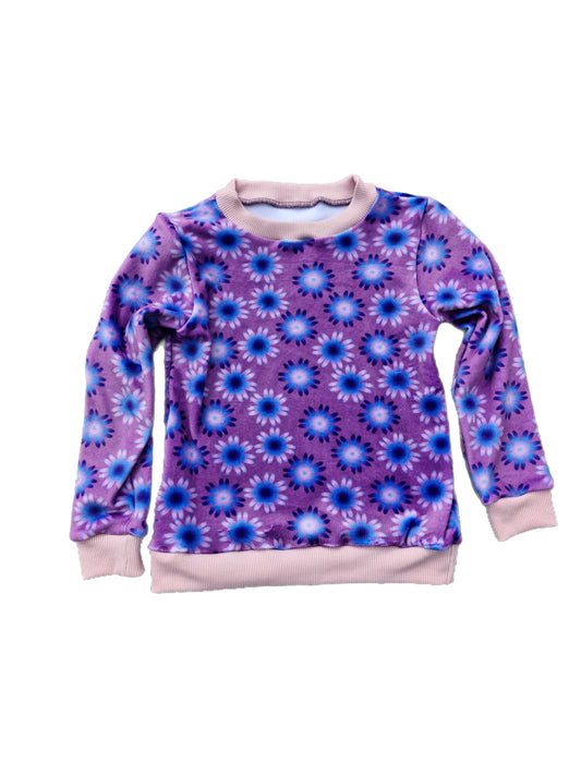 Minky/Sherpa Crewneck Floral Sweatshirt