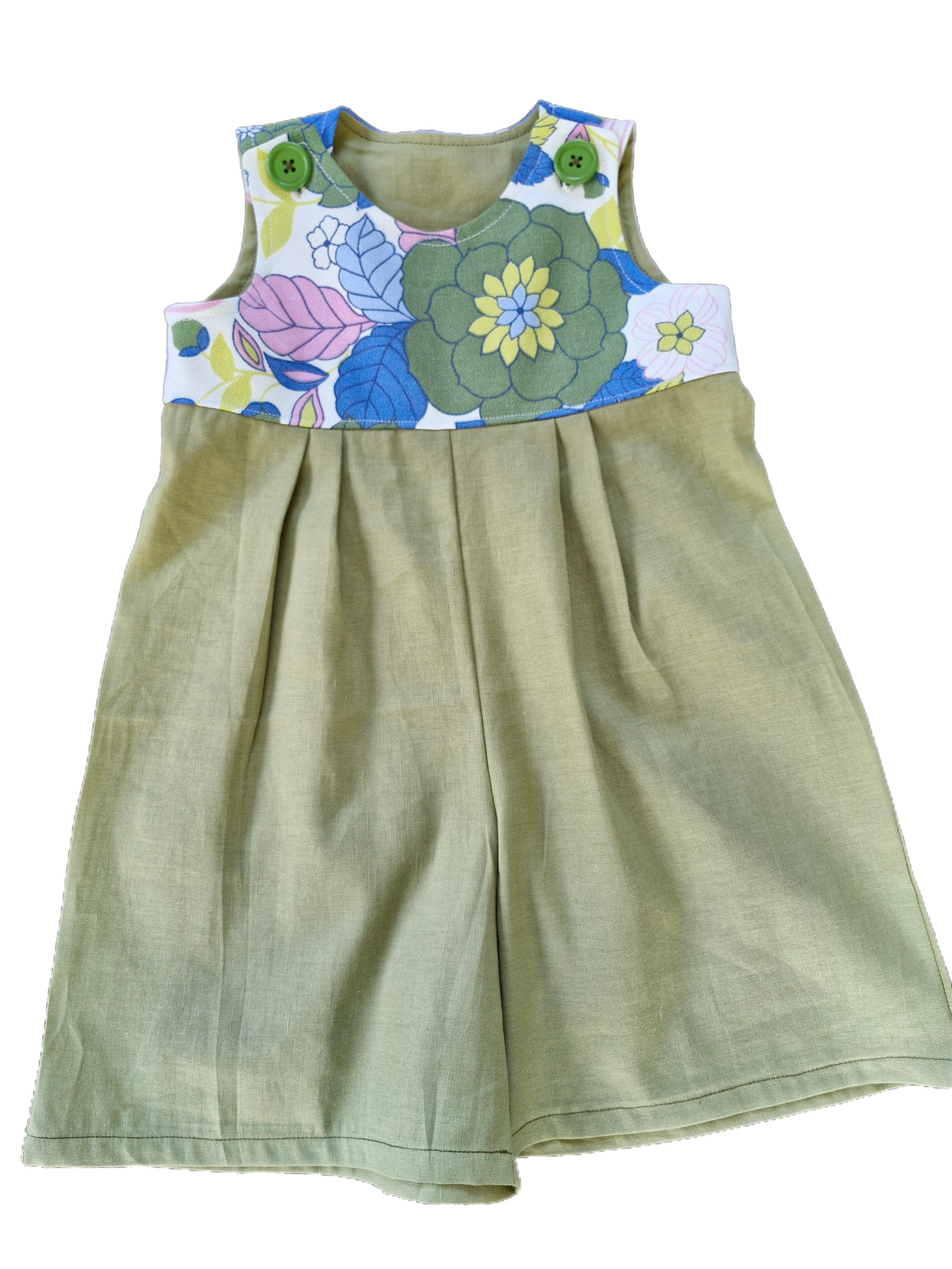 Upcycled Girls Wide Leg Dungarees