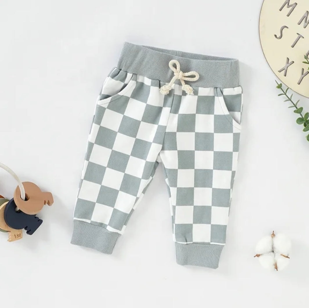 Organic Cotton Checker Joggers