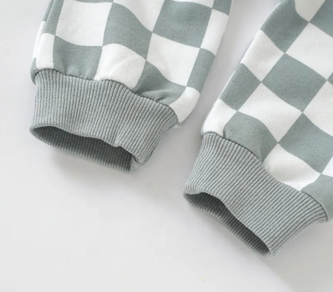 Organic Cotton Checker Joggers