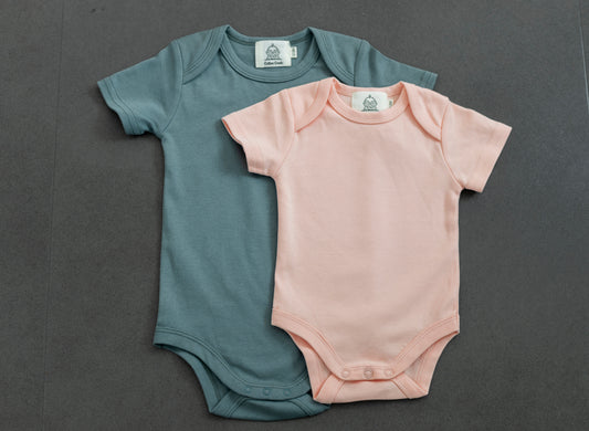 Organic Cotton Blank Coloured Baby Onesies